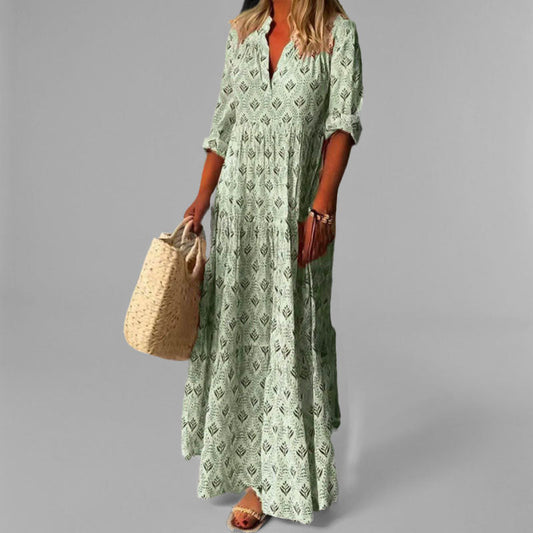 Women's Maxi Dress - Lightweight Cotton Vintage Summer Dress