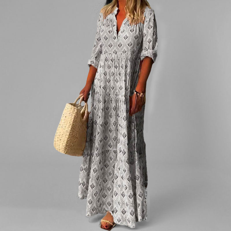 Women's Maxi Dress - Lightweight Cotton Vintage Summer Dress