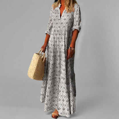 Women's Maxi Dress - Lightweight Cotton Vintage Summer Dress
