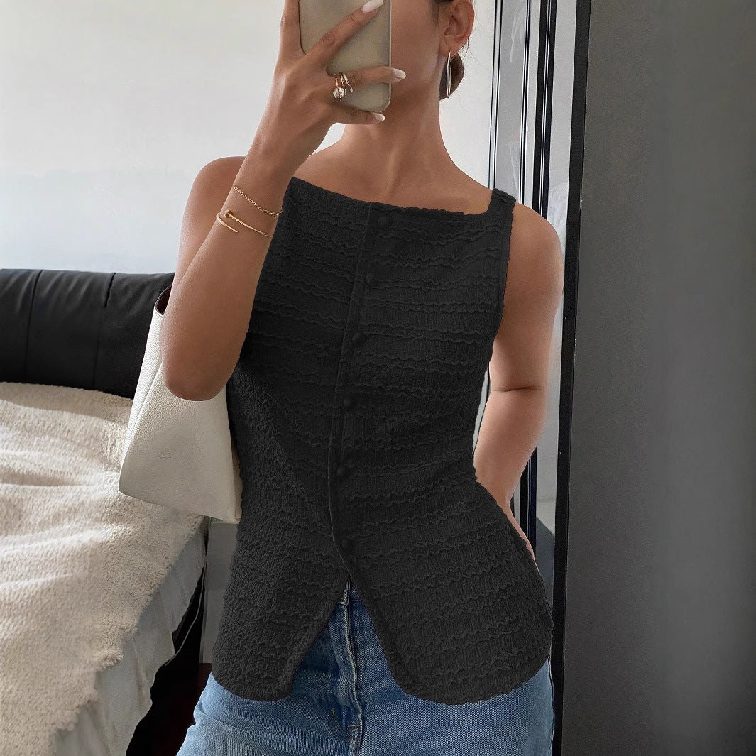 Women's Slim Fit Ribbed Tank Top - Soft Touch Casual Style