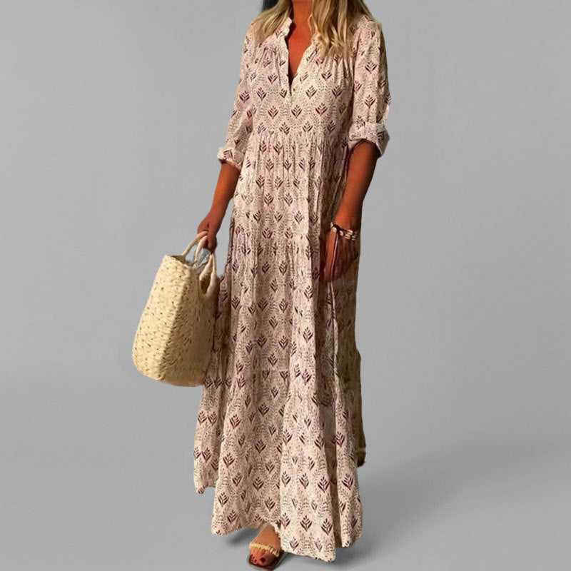 Women's Maxi Dress - Lightweight Cotton Vintage Summer Dress